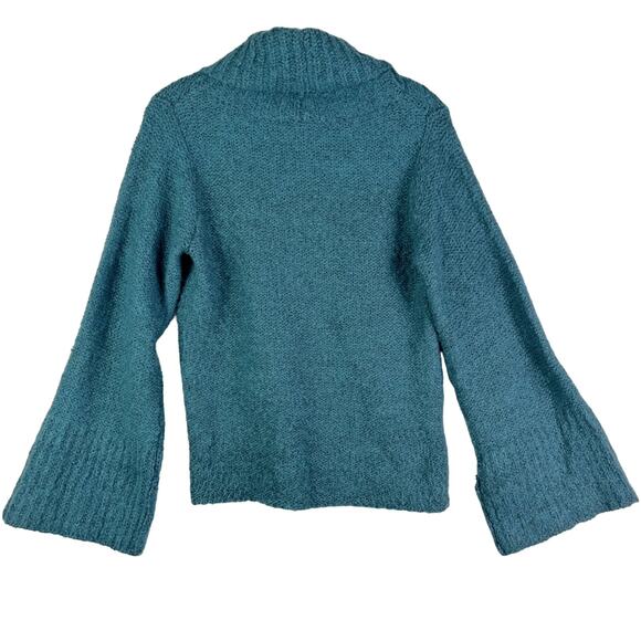 Classiques Entier Sweater Small Wool Mohair Blend Wide Bell Sleeve Cowl Neck - Picture 1 of 11